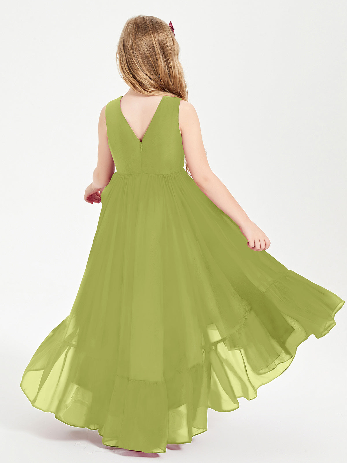 Cascading Skirt Boho Dresses for Junior Bridesmaids Clover